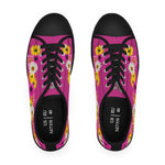 Pink Daisy Flower Chain Women's Low Top Sneakers