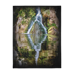 Waterfall/orchid Velveteen Minky Blanket (Two-sided print)