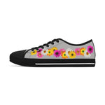 Light Grey Daisy Flower Chain Women's Low Top Sneakers