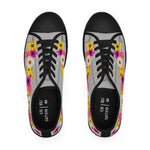 Light Grey Daisy Flower Chain Women's Low Top Sneakers