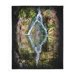 Waterfall/orchid Velveteen Minky Blanket (Two-sided print)