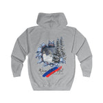 Winter Wonderland Full Zip Hoodie, Cozy Casual Wear, Perfect for Gifting, Art Lover's Apparel, Unisex Sweatshirt