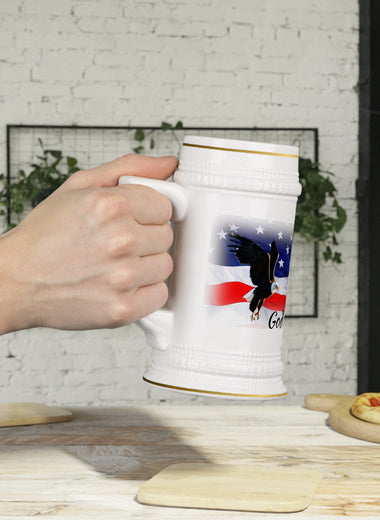 God Bless America Beer Stein Mug