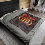 Route 66 Simple Velveteen Plush Blanket