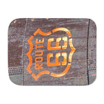 ROUTE 66 Sherpa Blanket, Single Side Print ~ Two Colors non printed side