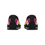Black Daisy Flower Chain Women's Low Top Sneakers