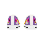 Purple Daisy Flower Chain Women's Low Top Sneakers
