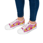 Light Pink Daisy Flower Chain Women's Low Top Sneakers