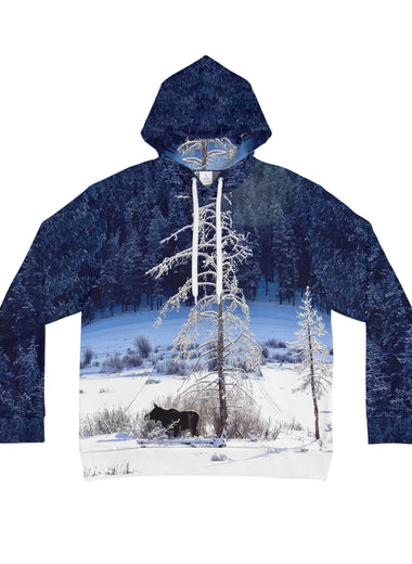 Winter Moose Men's Hoodie (AOP)