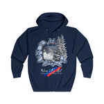 Winter Wonderland Full Zip Hoodie, Cozy Casual Wear, Perfect for Gifting, Art Lover's Apparel, Unisex Sweatshirt