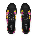 Black Daisy Flower Chain Women's Low Top Sneakers