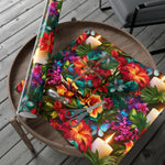 Flower and Candle Gift Wrap Papers