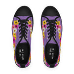 Purple Daisy Flower Chain Women's Low Top Sneakers