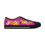 Pink Daisy Flower Chain Women's Low Top Sneakers
