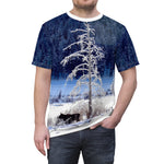 Winter Moose Unisex Cut & Sew Tee (AOP)