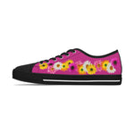 Pink Daisy Flower Chain Women's Low Top Sneakers
