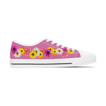 Light Pink Daisy Flower Chain Women's Low Top Sneakers