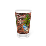 Beach Life Pint Glass, 16oz