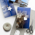 Blue Background American Wildlife Gift Wrap Papers