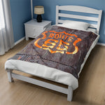 Route 66 Simple Velveteen Plush Blanket