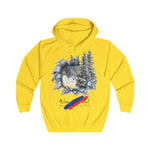 Winter Wonderland Full Zip Hoodie, Cozy Casual Wear, Perfect for Gifting, Art Lover's Apparel, Unisex Sweatshirt