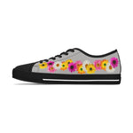 Light Grey Daisy Flower Chain Women's Low Top Sneakers