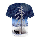 Winter Moose Unisex Cut & Sew Tee (AOP)