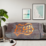ROUTE 66 Sherpa Blanket, Single Side Print ~ Two Colors non printed side