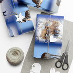 Blue Background American Wildlife Gift Wrap Papers