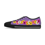 Purple Daisy Flower Chain Women's Low Top Sneakers
