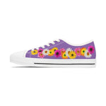 Purple Daisy Flower Chain Women's Low Top Sneakers