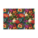 Flower and Candle Gift Wrap Papers