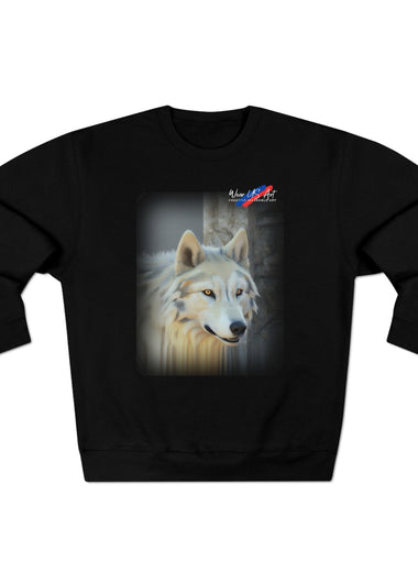 Winter Wolf Art Unisex Premium Crewneck Sweatshirt