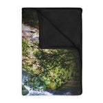 Waterfall/orchid Velveteen Minky Blanket (Two-sided print)