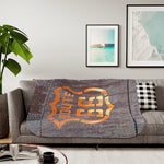 ROUTE 66 Sherpa Blanket, Single Side Print ~ Two Colors non printed side