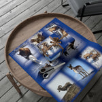 Blue Background American Wildlife Gift Wrap Papers