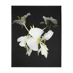 Waterfall/orchid Velveteen Minky Blanket (Two-sided print)