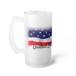 USA Frosted Glass Beer Mug
