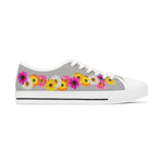 Light Grey Daisy Flower Chain Women's Low Top Sneakers