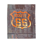 Route 66 Simple Velveteen Plush Blanket