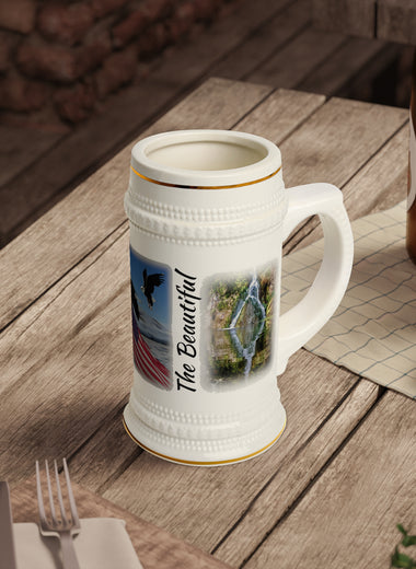 America the Beautiful Beer Stein Mug