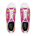 Pink Daisy Flower Chain Women's Low Top Sneakers