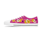 Pink Daisy Flower Chain Women's Low Top Sneakers
