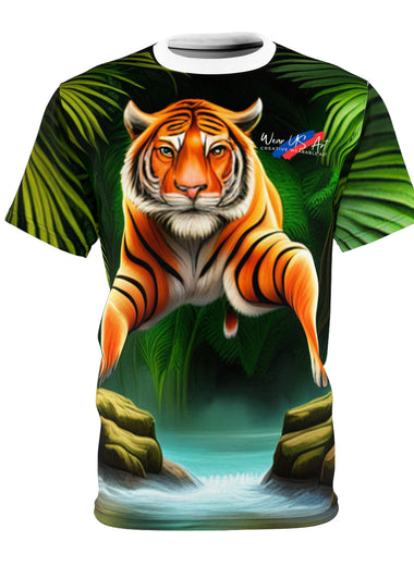 Artistic Bengal Tiger Unisex Cut & Sew Tee (AOP)