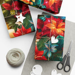 Flower and Candle Gift Wrap Papers