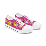 Pink Daisy Flower Chain Women's Low Top Sneakers