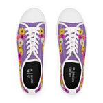 Purple Daisy Flower Chain Women's Low Top Sneakers