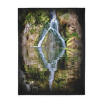 Waterfall/orchid Velveteen Minky Blanket (Two-sided print)