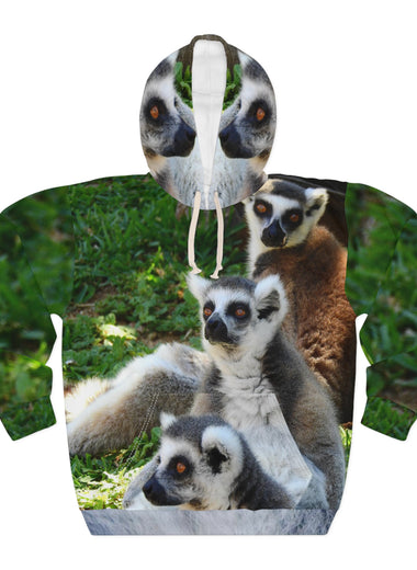 Lemur Unisex Pullover Hoodie (AOP)