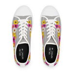 Light Grey Daisy Flower Chain Women's Low Top Sneakers
